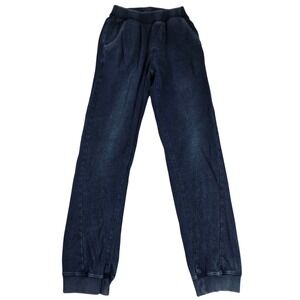 True Religion Joggers Boys 16 Fits Womens XS Small Denim Wash Big T Stitch pants